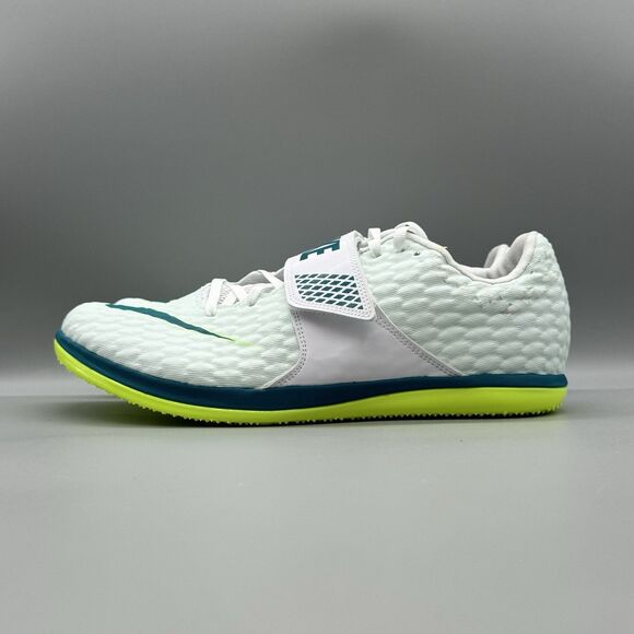 Nike Zoom High Jump HJ Elite White Green Track Shoe FZ9636 100 Men Size 10 NEW - Picture 3 of 10